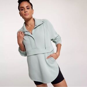 CALIA Women’s Soft Scuba Anorak Tunic in Sage
